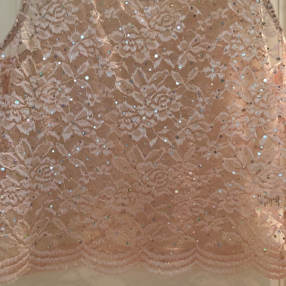 Shimmery Gold Lace Blouse - Picture 7 of 10